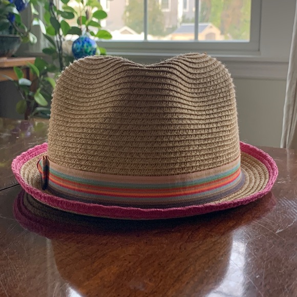 Pink Paper hat Beach Pool Vacation hat w vintage The Palms matchbook - Picture 2 of 8